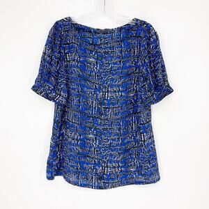 Banana Republic Short Sleeve Printed Top Size Medium